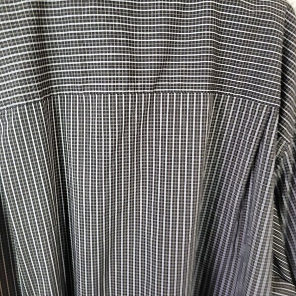Van Heusen Mens Shirt 4XL Long Sleeve Black White Plaid Pocket PLA86XE - Picture 7 of 10